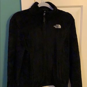 North Face black zip up fleece